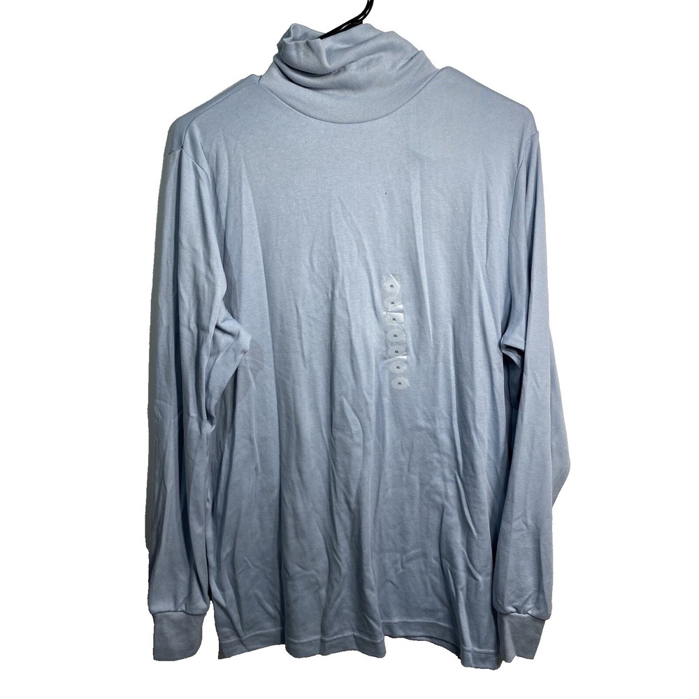 corner stone womens shirt‎ size XL extra large blue long sleeve turtle neck